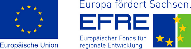 Logo der Förderung Europa fördert Sachsen.